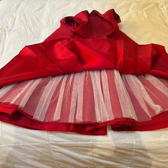 Adrianna Papell Red Mikado Dress Size 8 - Picture 8 of 12
